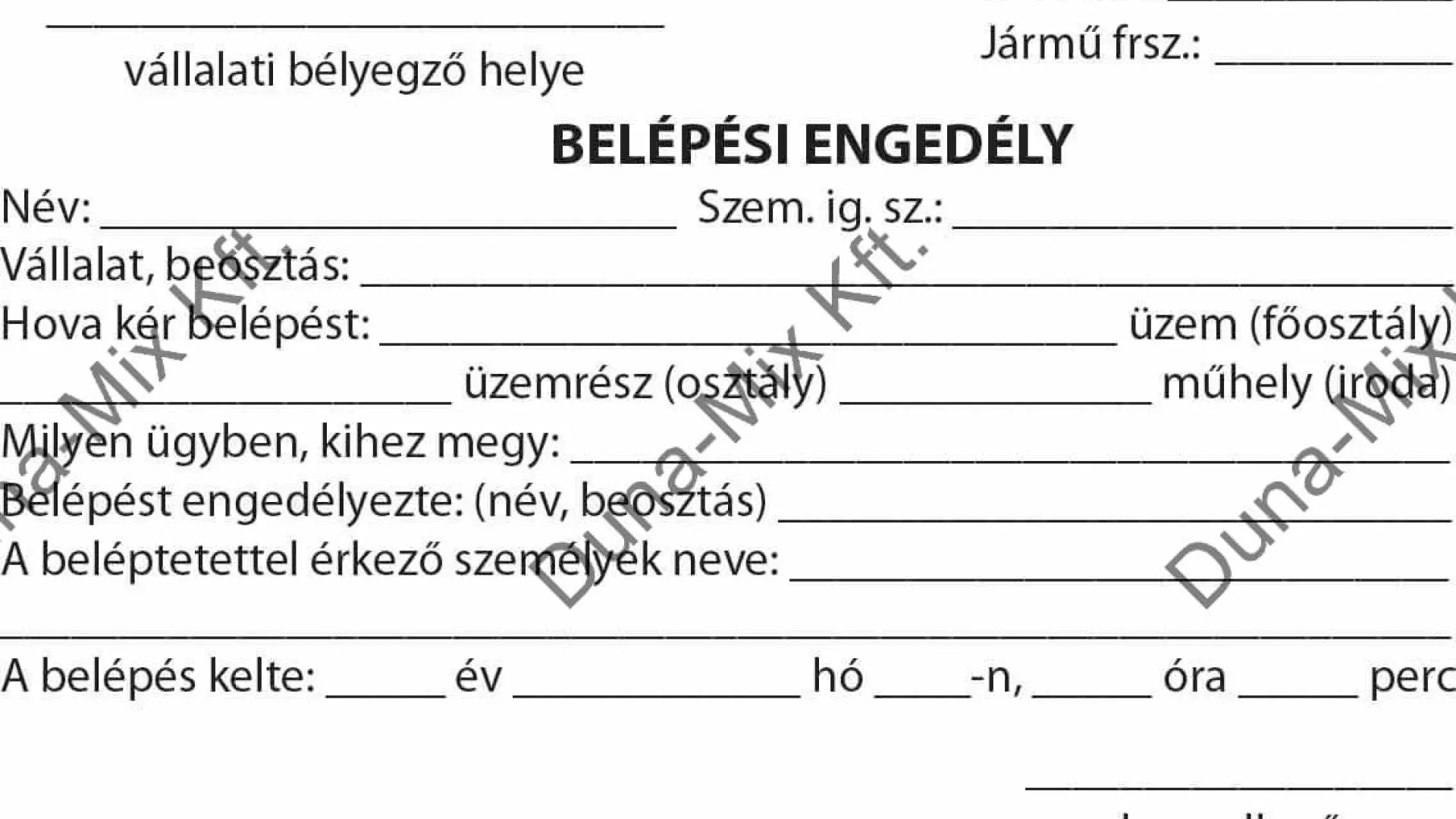 Belépési engedély